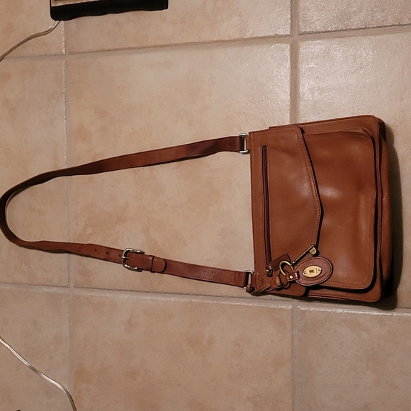 Authentic FOSSIL  Leather Double sided crossbody bag - Picture 9 of 13